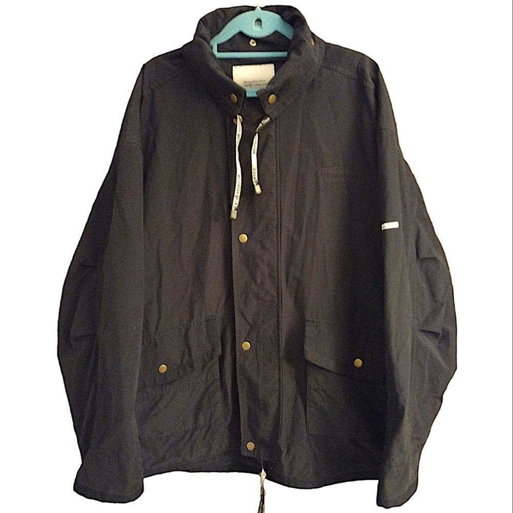 VTG Mercedes-Benz Classic Jacket w/ Hood, Size M, Navy Blue 90s